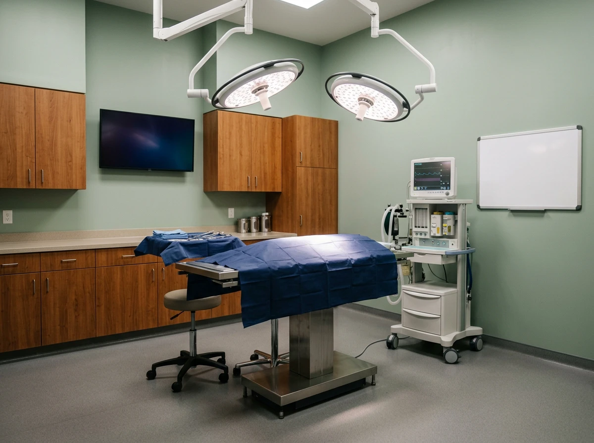 Modern veterinary surgical suite